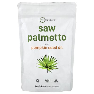 Micro Ingredients, Saw Palmetto with Pumpkin Seed Oil, 240 Capsules