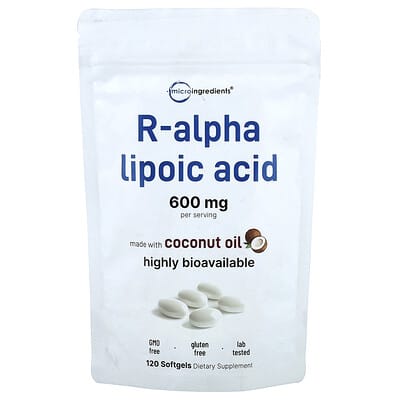 Micro Ingredients, R-Alpha-Lipoic Acid, 120 Capsules (200 mg per Capsule)