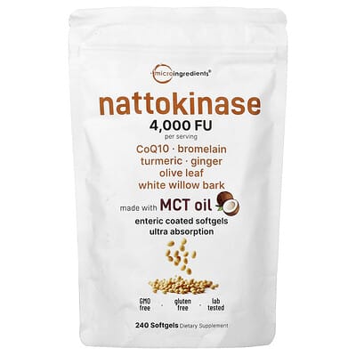 Micro Ingredients, Nattokinase, 240 Softgels