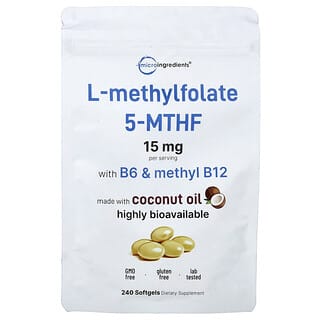 Micro Ingredients, L-metilfolato, 240 cápsulas blandas