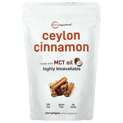 Micro Ingredients, Ceylon Cinnamon, 300 Softgels (200 mg each softgel)