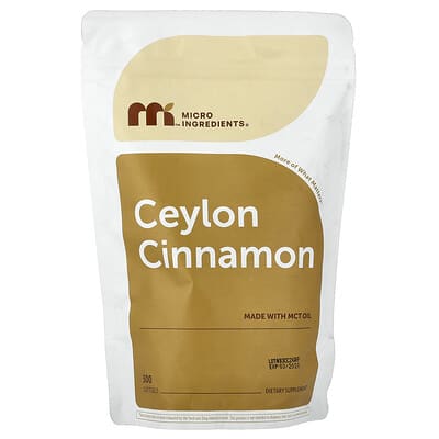 Micro Ingredients, Ceylon Cinnamon, 300 Capsules (200 mg per Capsule) Micro Ingredients, Ceylon Cinnamon, 300 Capsules (200 mg per Capsule)