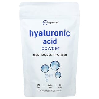 Micro Ingredients, Kwas hialuronowy w proszku, 100 g