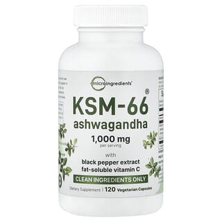Micro Ingredients, KSM-66® Ashwagandha, 120 kasviskapselia