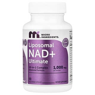 Micro Ingredients, Liposomal NAD + Ultimate, 60 Vejetaryen Kapsül