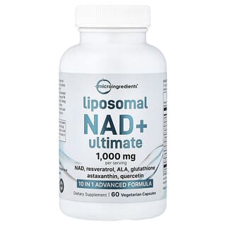 Micro Ingredients, NAD liposomal y más, Ultimate, 60 cápsulas vegetales