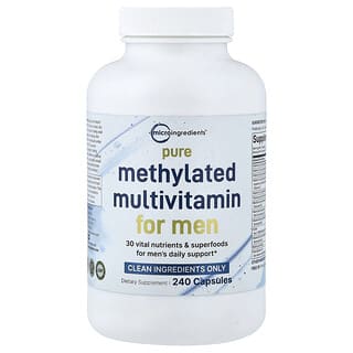 Micro Ingredients, Multivitamínico Metilado Puro para Homens, 240 Cápsulas