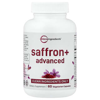 Micro Ingredients, Saffron+ Advanced, 60 Vegetarian Capsules