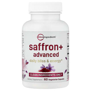 Micro Ingredients, Saffron+ Advanced, 60 kasviskapselia