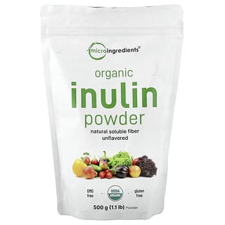 Micro Ingredients, Inuline biologique en poudre, Non aromatisée, 500 g