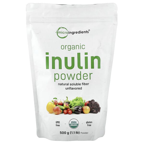 Micro Ingredients, Organic Inulin Powder, Unflavored, 1.1 lb (500 g) — product photo 1
