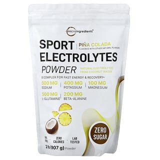 Micro Ingredients, Sport Electrolytes Powder, Pina Colada, 2 lbs (907 g)