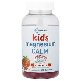 Micro Ingredients, Kids Magnesium Gummies, Strawberry, 120 Gummies (25 mg per Gummy)