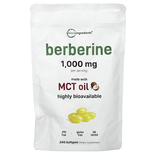 Micro Ingredients, Berberina, 240 cápsulas blandas (250 mg por cápsula blanda)