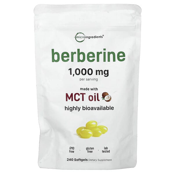 Micro Ingredients, 베르베린, 소프트젤 240정(소프트젤 1정당 250mg)