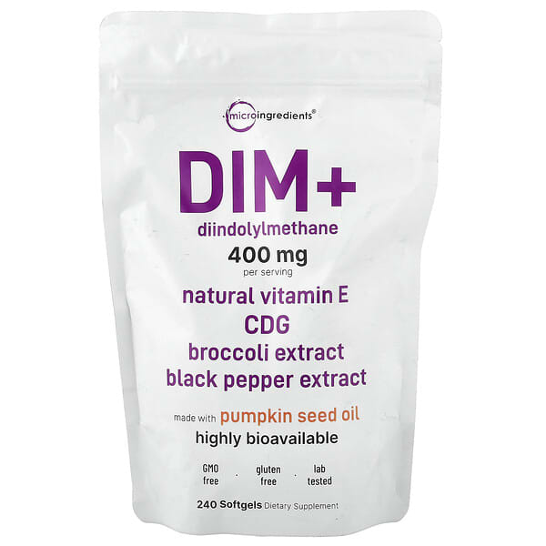 Micro Ingredients, DIM+, 240 softgels