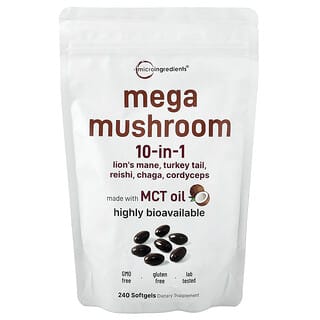مايكرو انجريدينتس‏, Mega Mushroom ، 10 في 1 ، 240 كبسولة هلامية