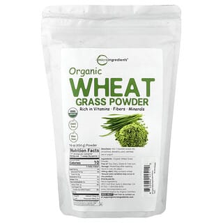 Micro Ingredients, Organic Wheat Grass Powder, 16 oz (454 g)