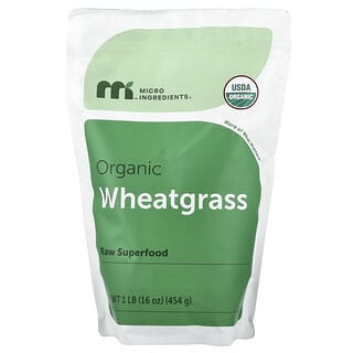 Micro Ingredients, органический порошок из ростков пшеницы, 454 г (16 унций)