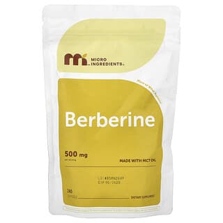 Micro Ingredients, Берберин, 240 мягких капсул (250 мг в капсуле)