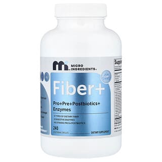 Micro Ingredients, Fiber+, 240 Vegetarian Capsules