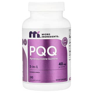 Micro Ingredients, PQQ, 240 cápsulas vegetales