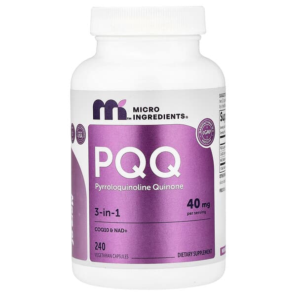 Micro Ingredients, PQQ, 240 Kapsul Vegetarian