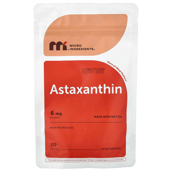 Micro Ingredients, Astaxanthin, 6 mg, 120 Weichkapseln