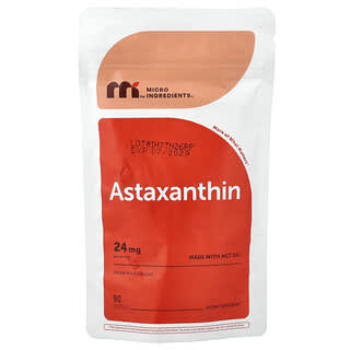 Micro Ingredients, Astaxantina, 24 mg, 90 cápsulas blandas