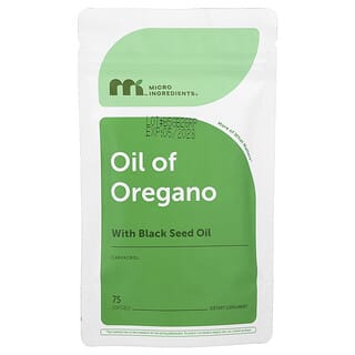 Micro Ingredients, Aceite de orégano con aceite de semilla de comino negro, 75 cápsulas blandas