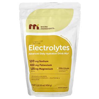 Micro Ingredients, Electrolytes Powder, Pina Colada, 454 g (1 lb)