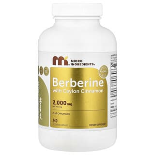 Micro Ingredients, Berberina con cannella di Ceylon, 240 capsule