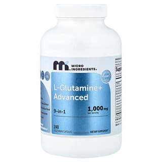 Micro Ingredients, L Glutamine+ Advanced, 240 Vegetarian Capsules