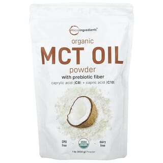 Micro Ingredients, Organic MCT Oil Powder With Prebiotic Fiber, 1 lb (454 g)