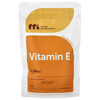 Micro Ingredients, 비타민E, 소프트젤 240정(소프트젤 1정당 500IU)
