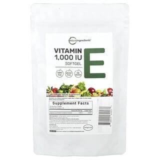 Micro Ingredients, Vitamin E, 1,000 IU, 240 Softgels (500 IU per Softgel)