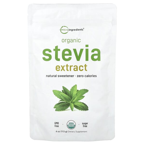 Micro Ingredients, 유기농 스테비아 추출물, 113g(4oz)