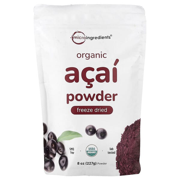 Micro Ingredients, Organic Acai Powder, Freeze Dried, 8 oz (227 g)