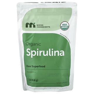 Micro Ingredients, Βιολογική σκόνη σπιρουλίνας, 454 γρ.