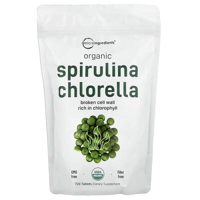 Micro Ingredients, Organic Spirulina & Chlorella, 720 Tablets