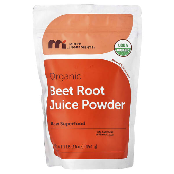 Micro Ingredients, Organic Beet Root Juice Powder, 1 lb (454 g) — product photo 1