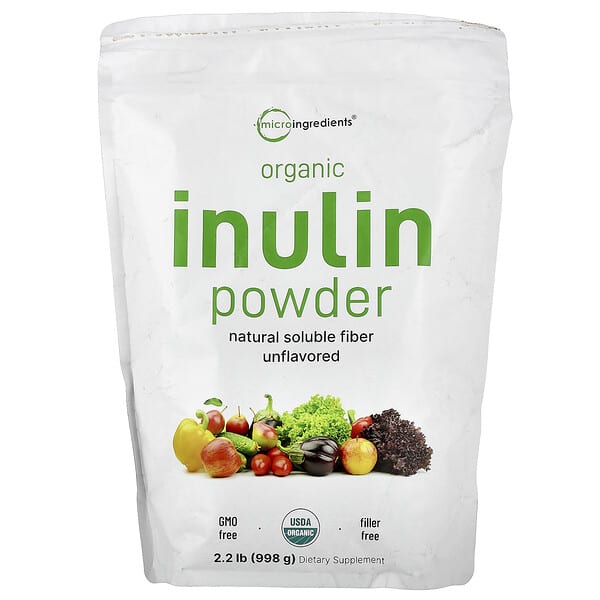 Organic Inulin Powder, Unflavored, 2.2 lb (998 g)