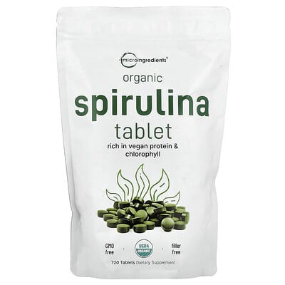 Micro Ingredients, Organic Spirulina Tablets, 720 Tablets