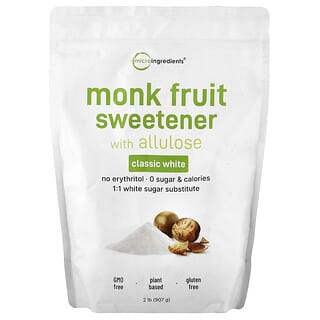 Micro Ingredients, 나한과 감미료, 알룰로스 함유, 클래식 화이트, 907g(2lb)