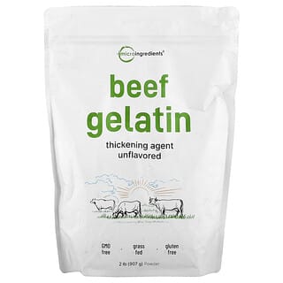 Micro Ingredients, Beef Gelatin Powder, Unflavoured, 2 lb (907 g)