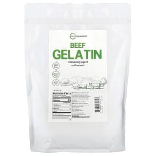 Micro Ingredients, Gelatina de res, Sin sabor, 907 g (2 lb)