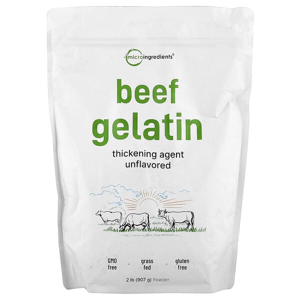 Micro Ingredients, 소 젤라틴 분말, 무맛, 907g(2lb)
