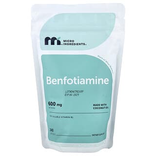Micro Ingredients, Benfotiamín, 240 mäkkých gélov (200 mg na mäkký gél)