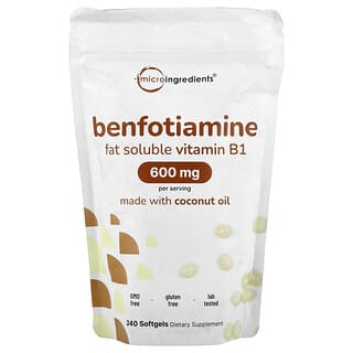 Micro Ingredients, Benfotiamine, Benfotiamin, 240 Weichkapseln (200 mg pro Weichkapsel)