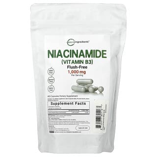 Micro Ingredients, Niacinamida (vitamina B3), 400 cápsulas (500 mg por cápsula)